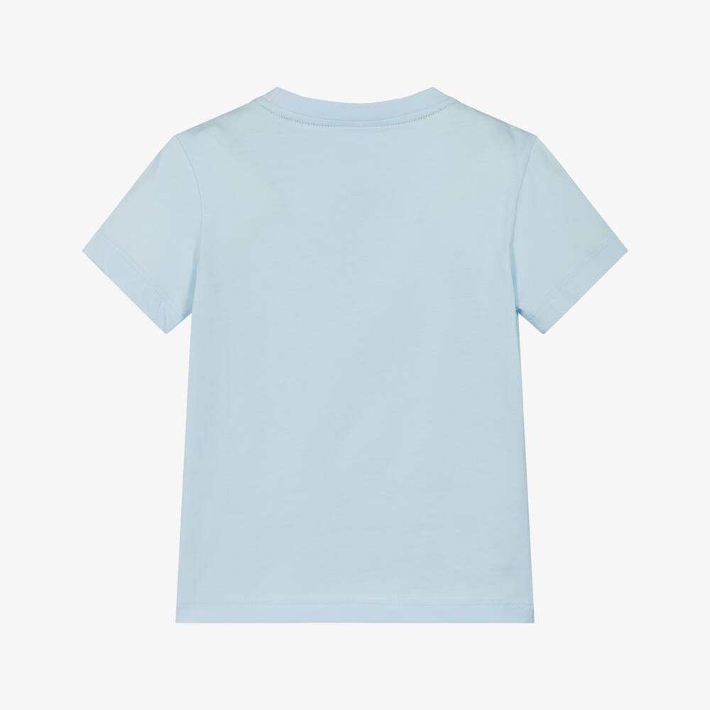 Lacoste-Boys Blue Crocodile Emblem Tee | Childrensalon Outlet