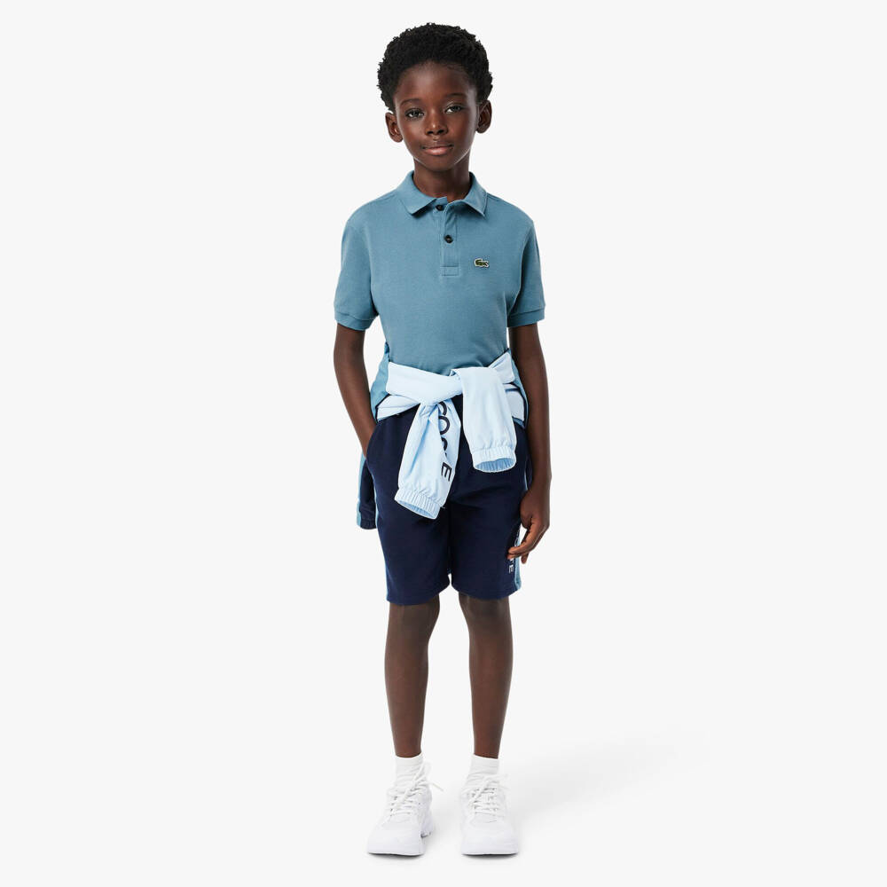 Lacoste-Boys' Blue Crocodile Polo Top | Childrensalon Outlet
