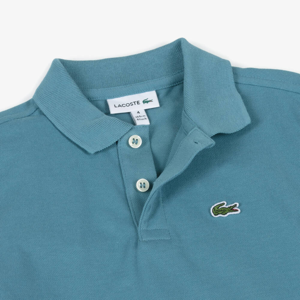 Lacoste-Boys Blue Graphic Piqué Polo | Childrensalon Outlet