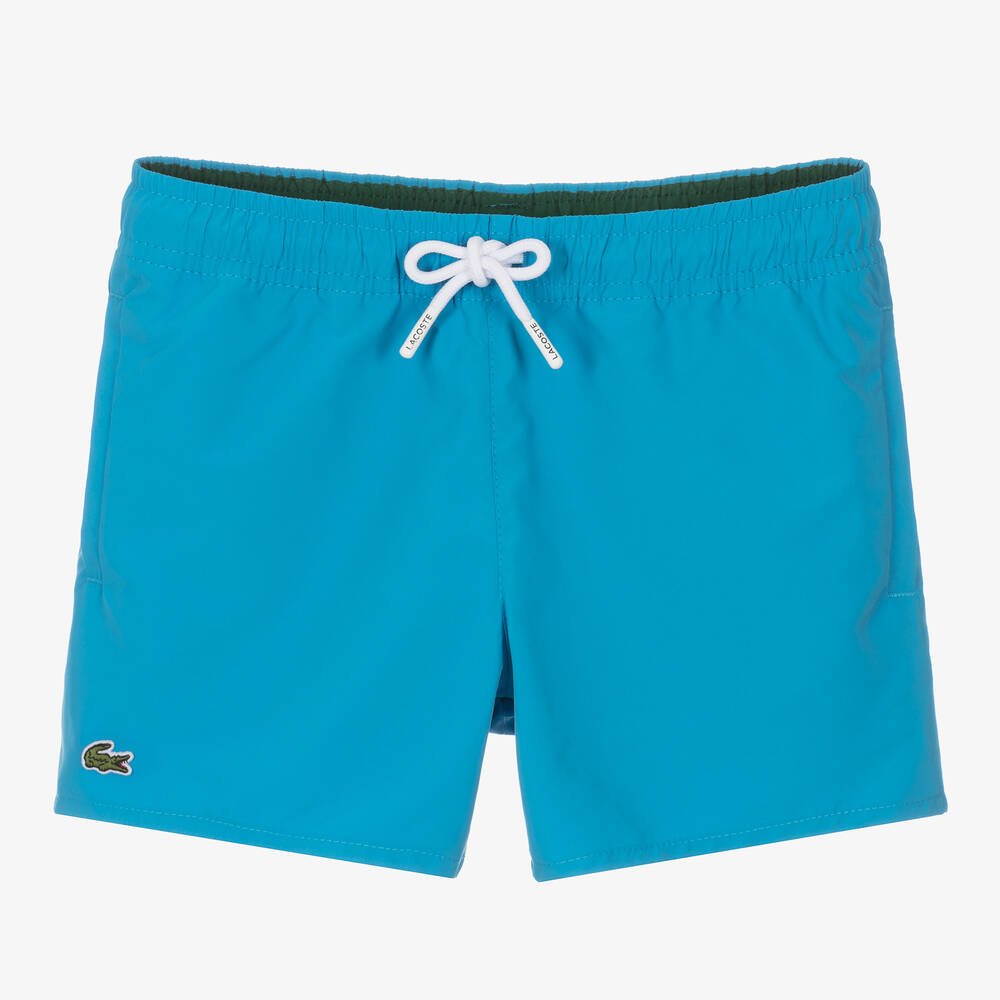 Lacoste Short de bain bleu gar on Childrensalon Outlet