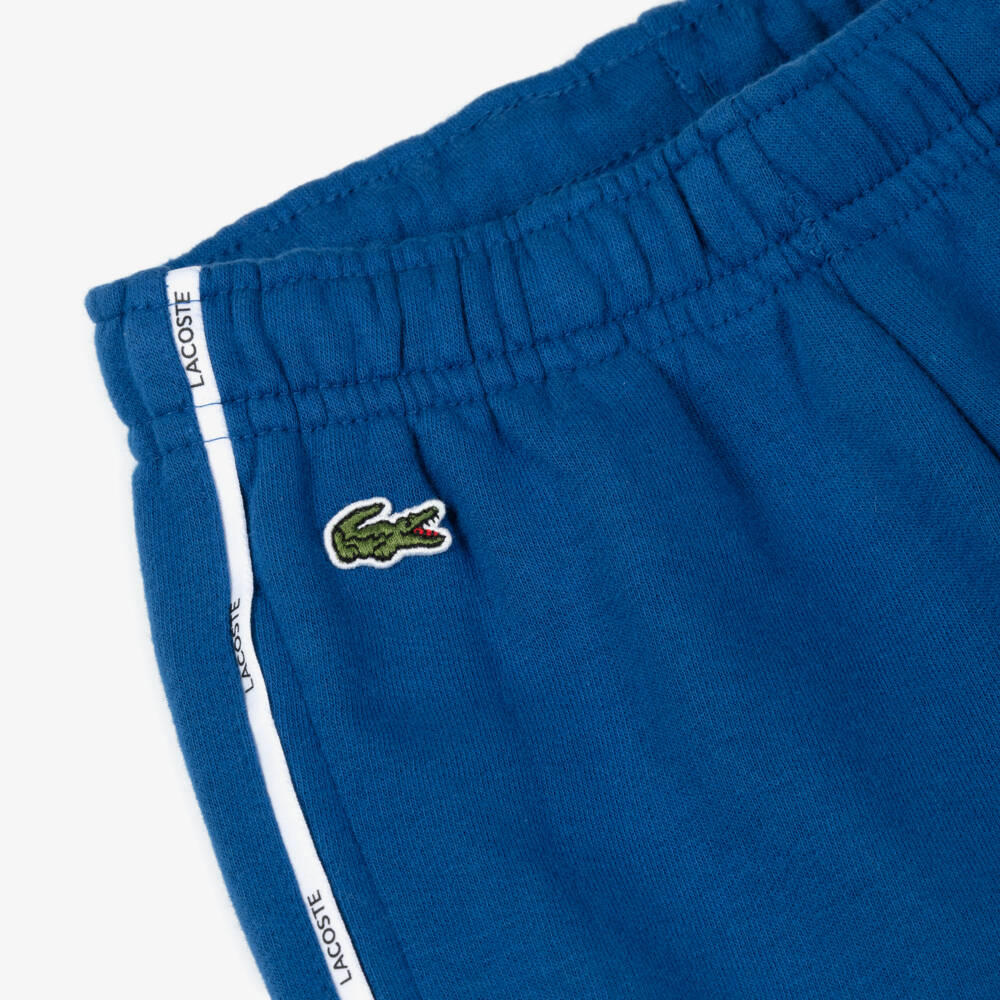 Lacoste-Boys Blue Micro Tape Joggers | Childrensalon Outlet