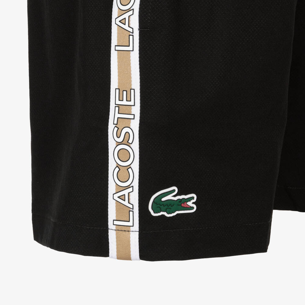 Lacoste-Boys Breathable Black Athletic Shorts | Childrensalon Outlet