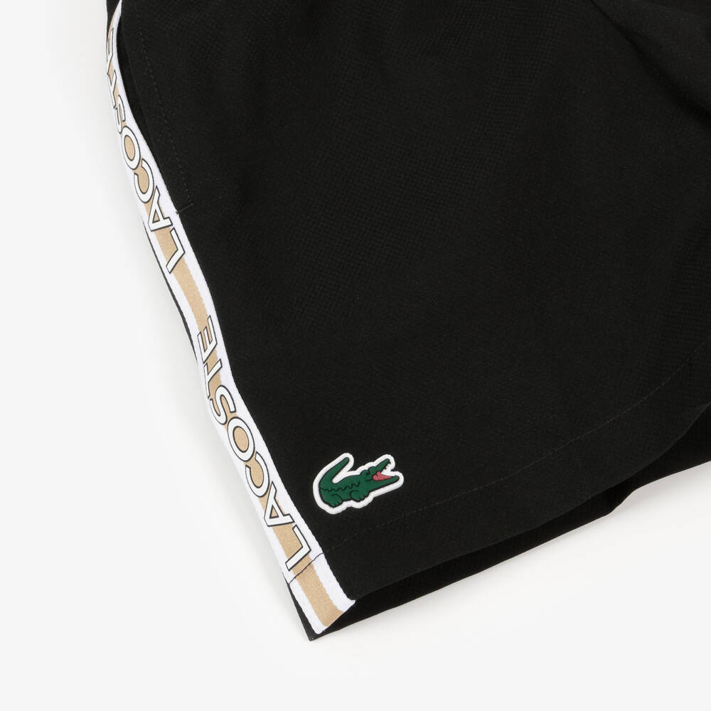 Lacoste-Boys Breathable Black Athletic Shorts | Childrensalon Outlet