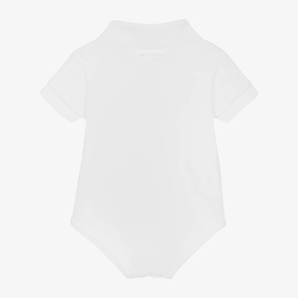 Lacoste-Boys Classic White Polo Onesie | Childrensalon Outlet