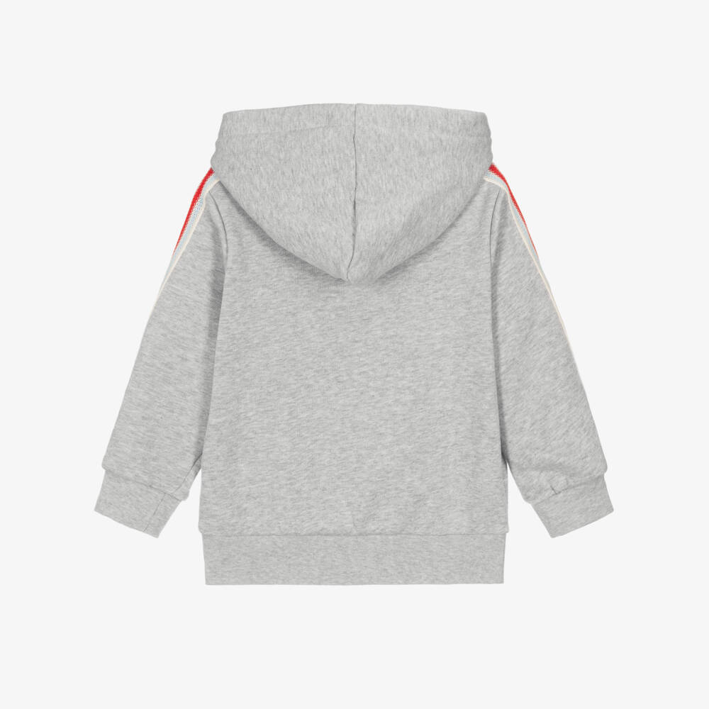 Lacoste-Boys Cozy Grey Fleece Hoodie | Childrensalon Outlet