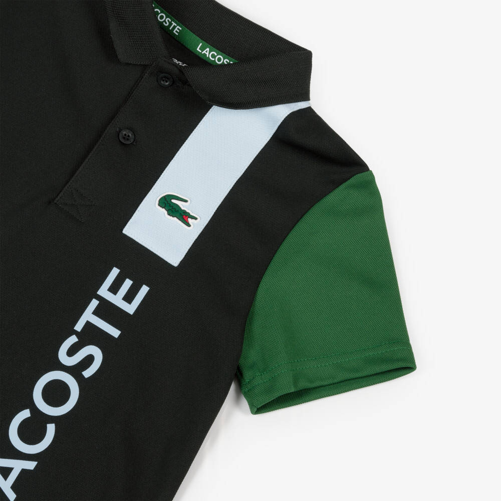 Lacoste-Boys Dark Onyx Moisture-Wicking Polo | Childrensalon Outlet