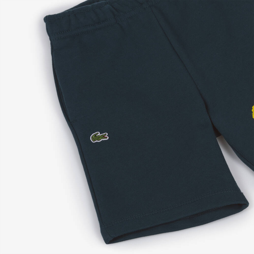 Lacoste-Boys' Deep Blue Crocodile Jersey Shorts | Childrensalon Outlet