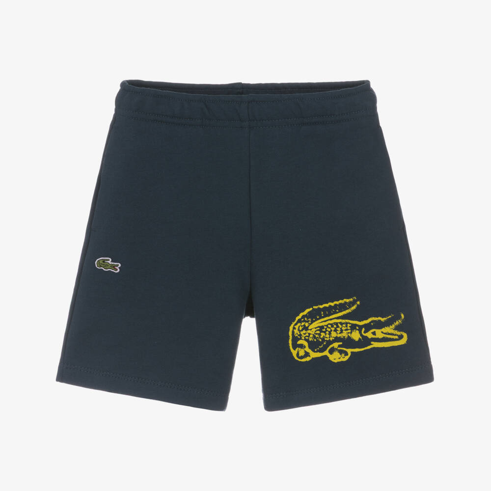 Lacoste-Boys' Deep Blue Crocodile Jersey Shorts | Childrensalon Outlet