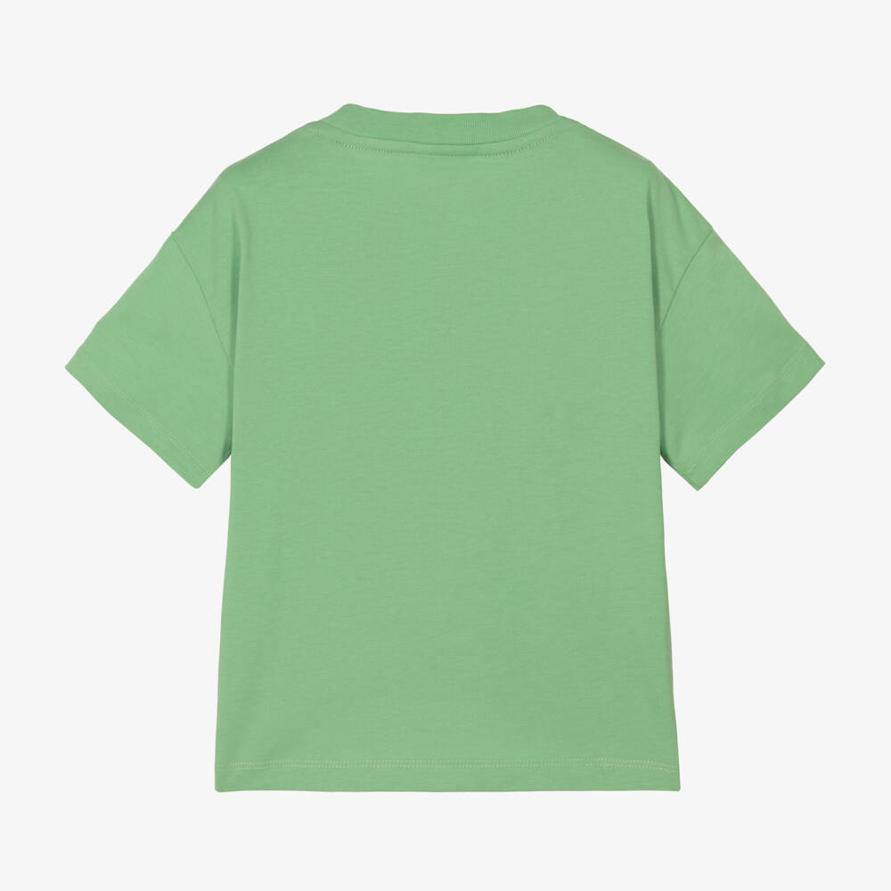 Lacoste-Boys Green Croc Emblem Tee | Childrensalon Outlet