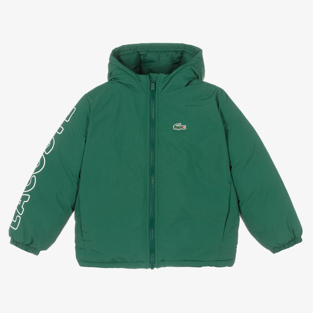 Lacoste Boys Green Padded Jacket Childrensalon Outlet