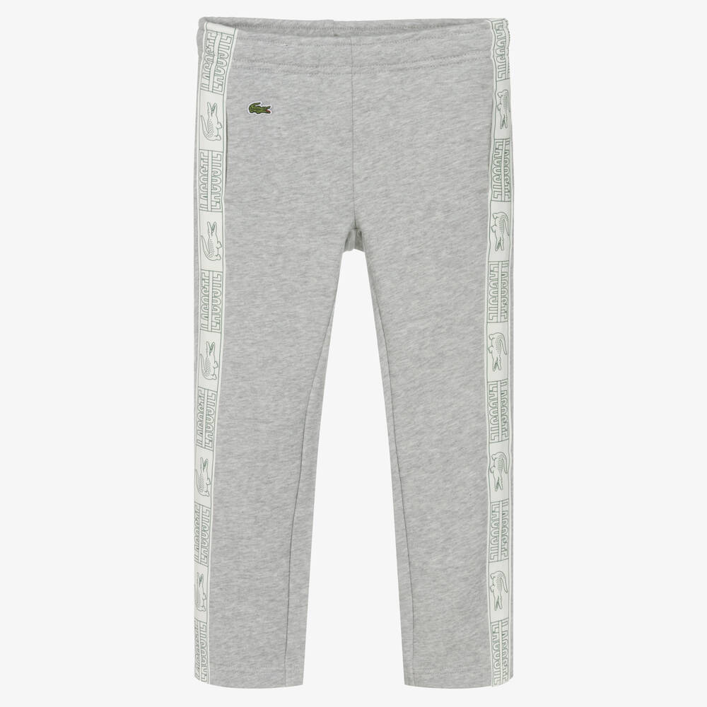 Lacoste - Boys Grey Cotton Joggers | Childrensalon