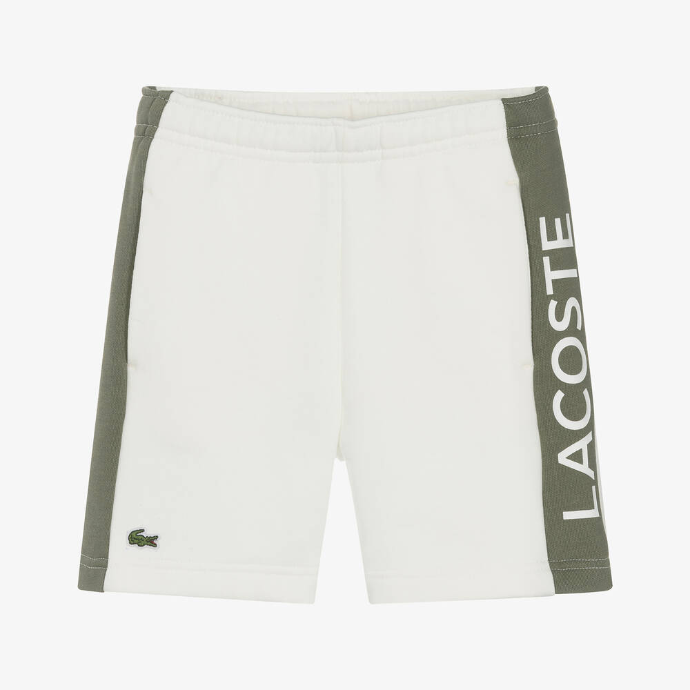 Lacoste white shorts discount