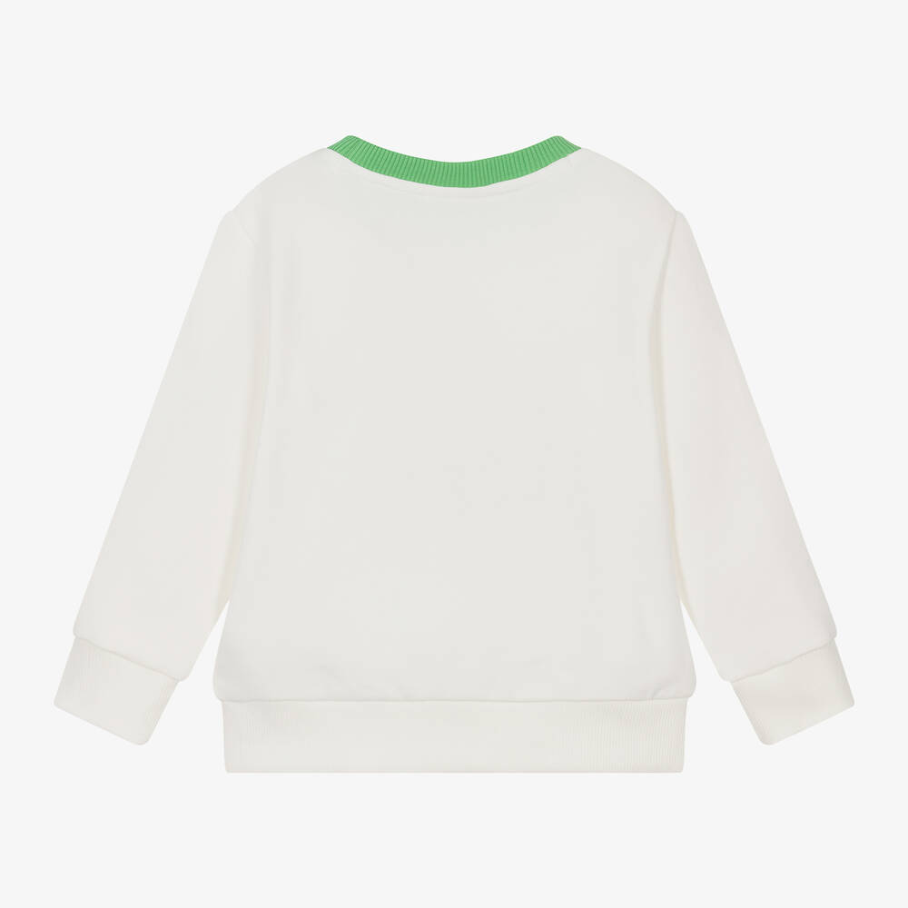 Lacoste - Boys Ivory Cotton Tennis Sweatshirt