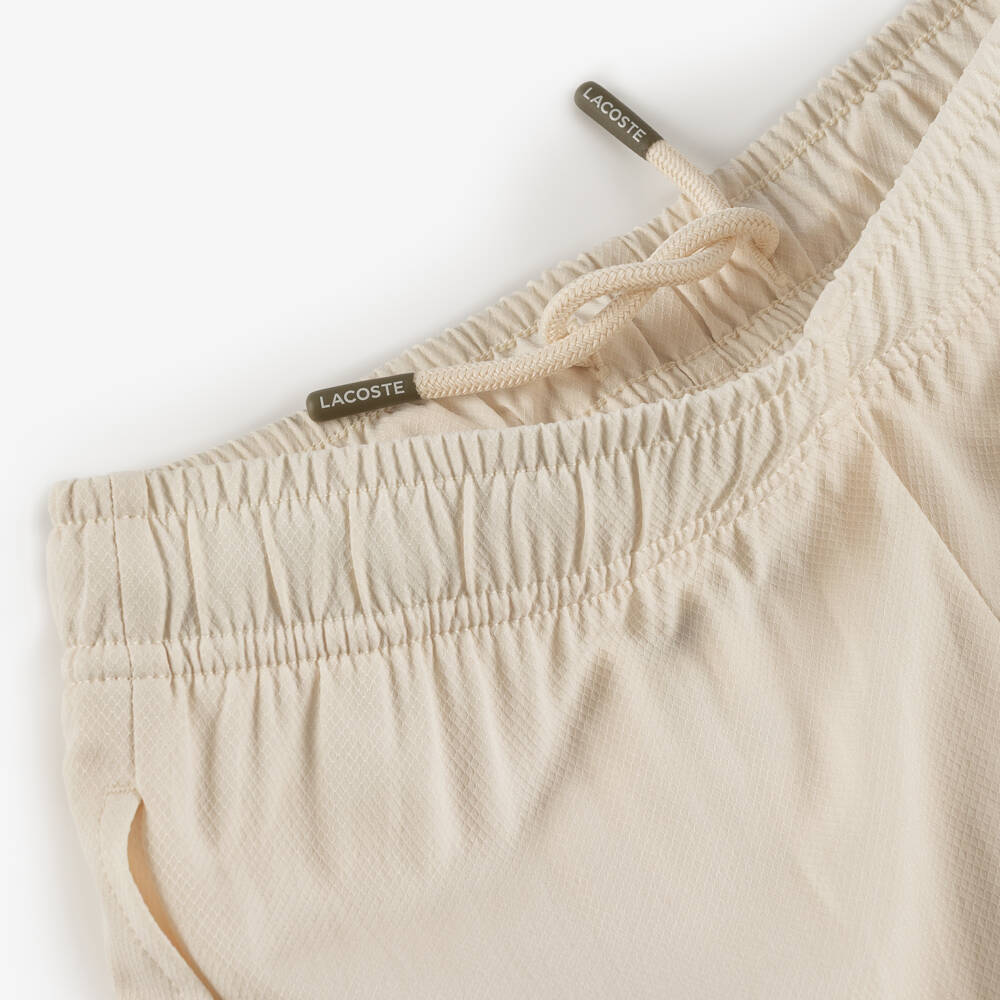 Lacoste-Boys Ivory Quick-Dry Shorts | Childrensalon Outlet