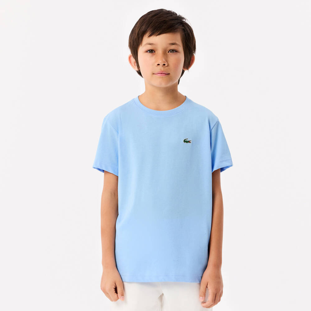 Lacoste-Boys Light Blue Breathable Tee | Childrensalon Outlet