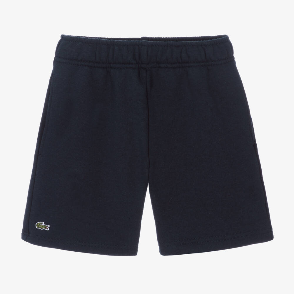 Lacoste-Boys Navy Blue Cotton Jersey Shorts | Childrensalon Outlet
