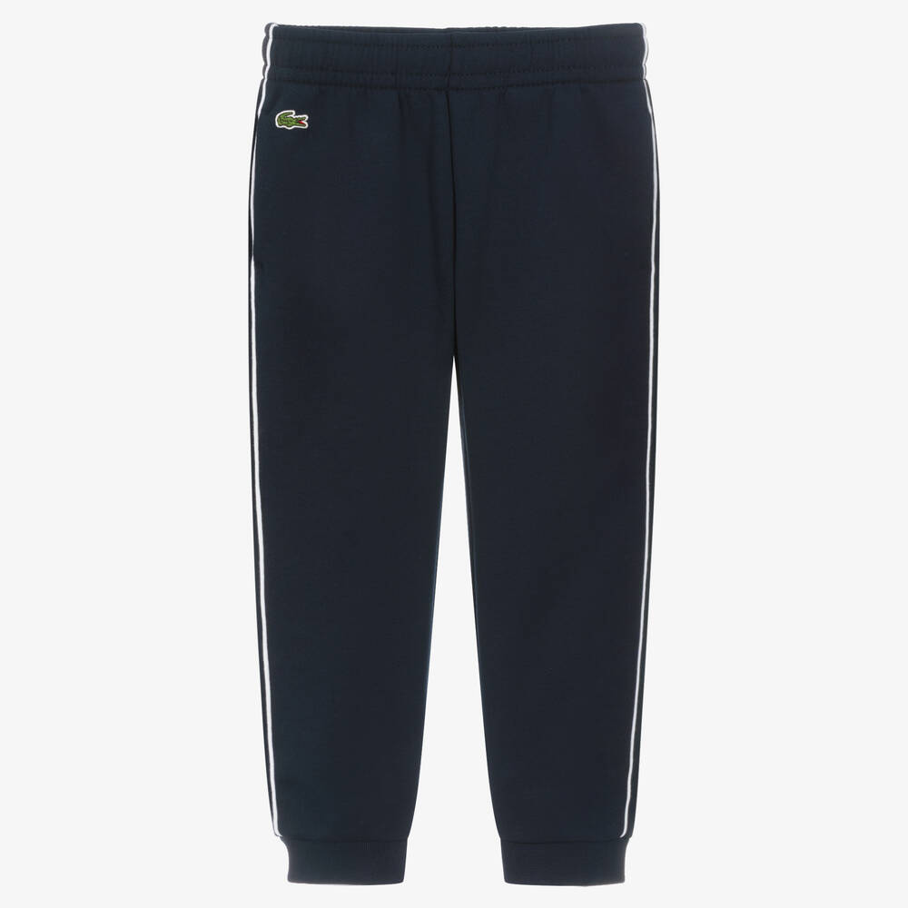 Lacoste - Boys Navy Blue Cotton Joggers | Childrensalon