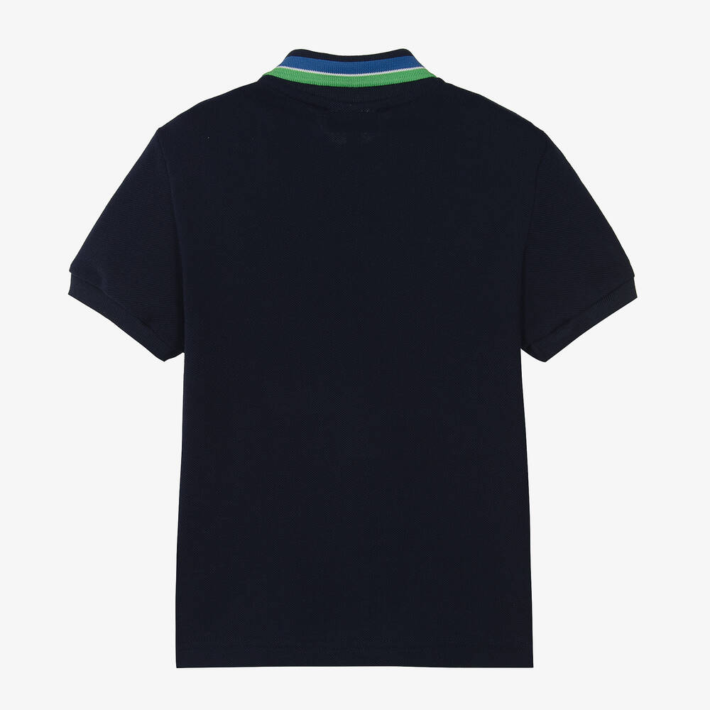 Lacoste Boys Navy Blue Cotton Polo Shirt