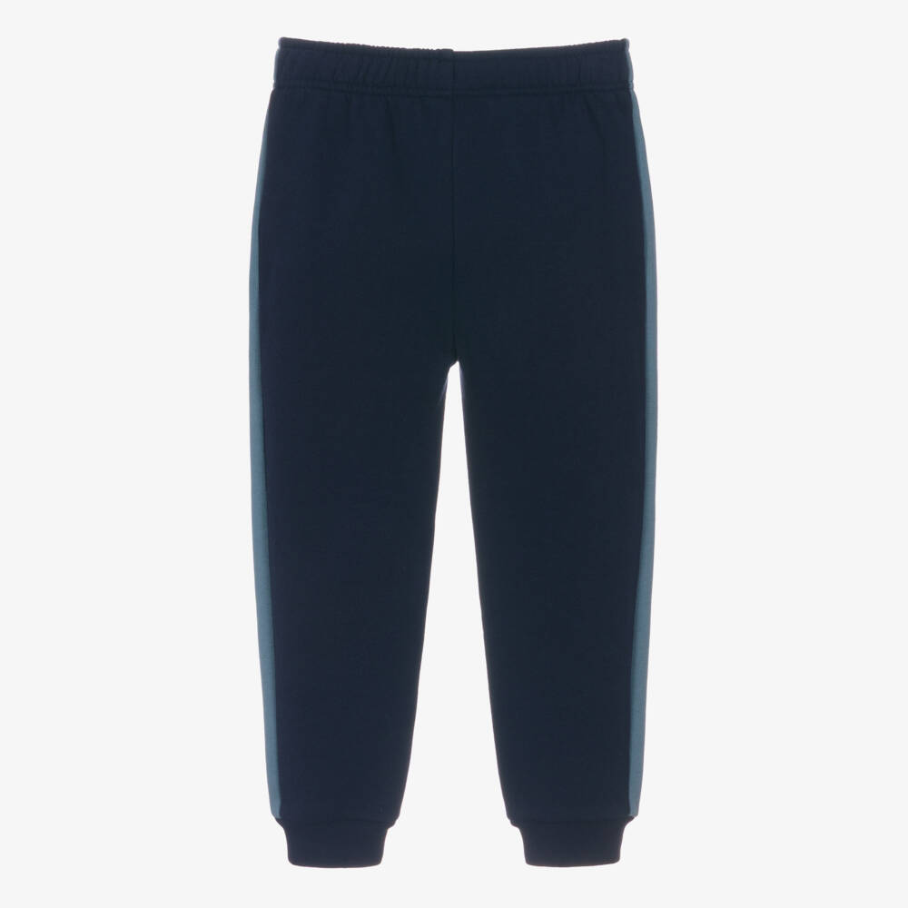 Lacoste-Boys Navy Cotton-Blend Joggers | Childrensalon Outlet