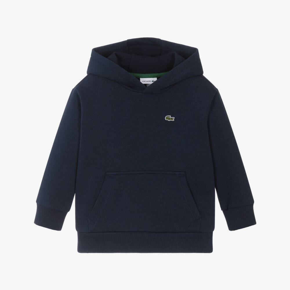 Lacoste-Boys Navy Organic Cotton Pullover | Childrensalon Outlet
