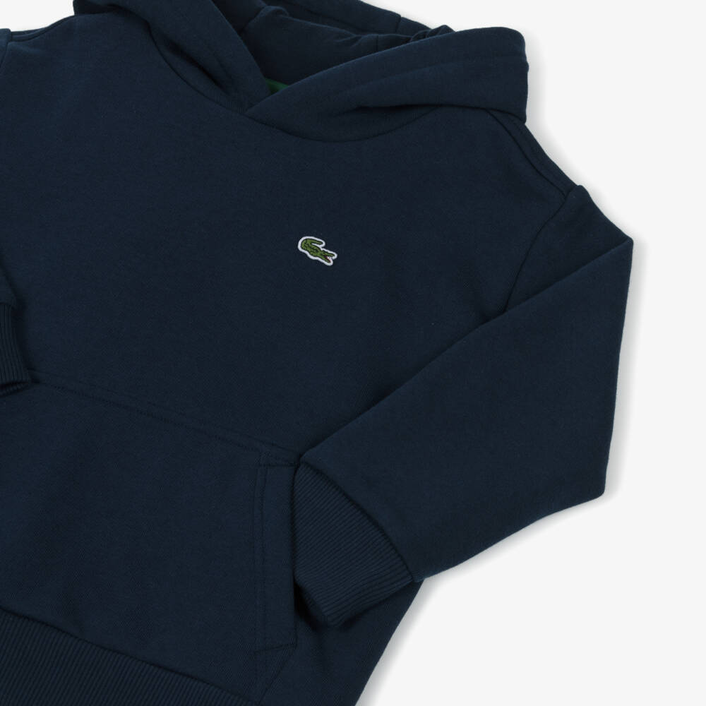 Lacoste-Boys Navy Organic Cotton Pullover | Childrensalon Outlet