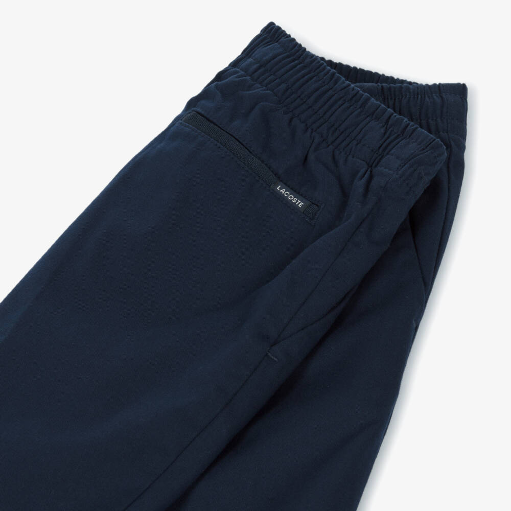 Lacoste-Boys Navy Stretch Cotton Chinos | Childrensalon Outlet