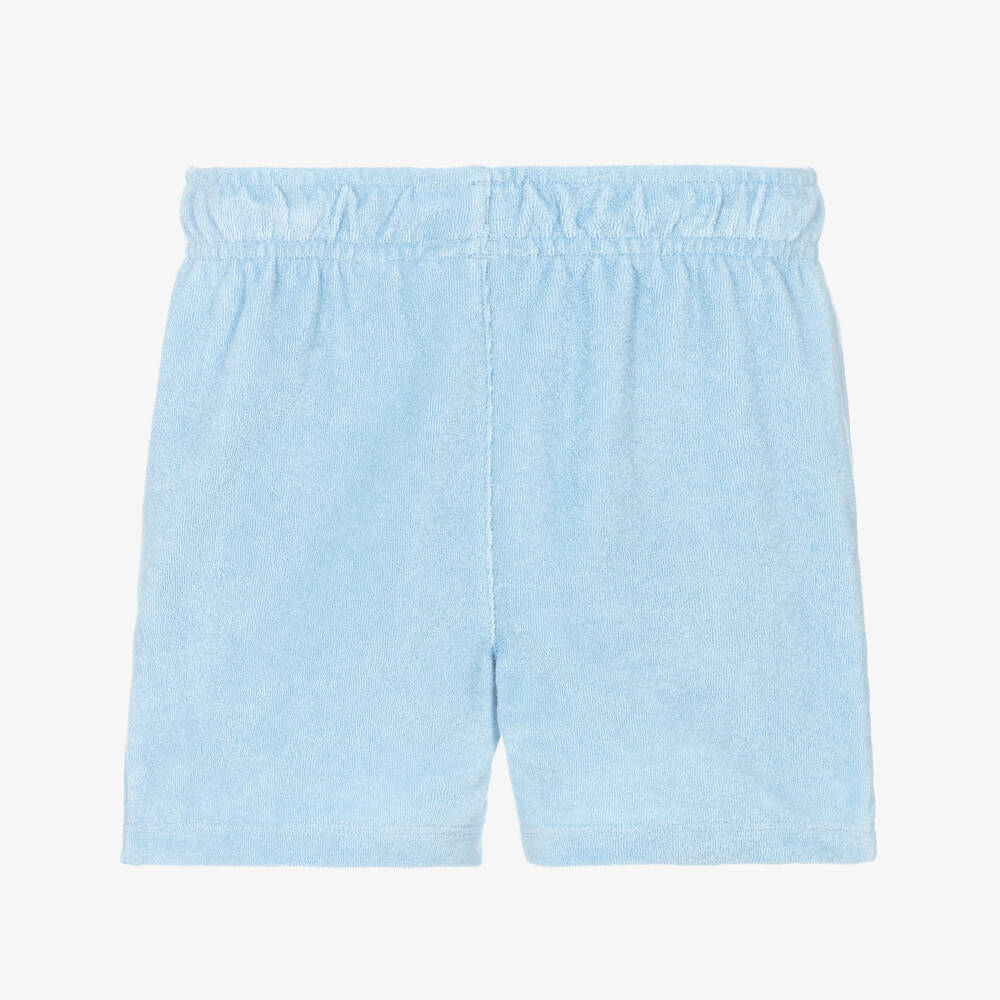 Lacoste-Boys Pale Blue Terry Towelling Shorts | Childrensalon Outlet