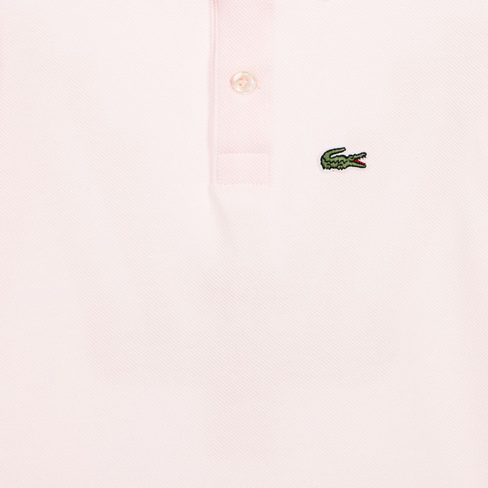 lacoste cream pique polo shirt
