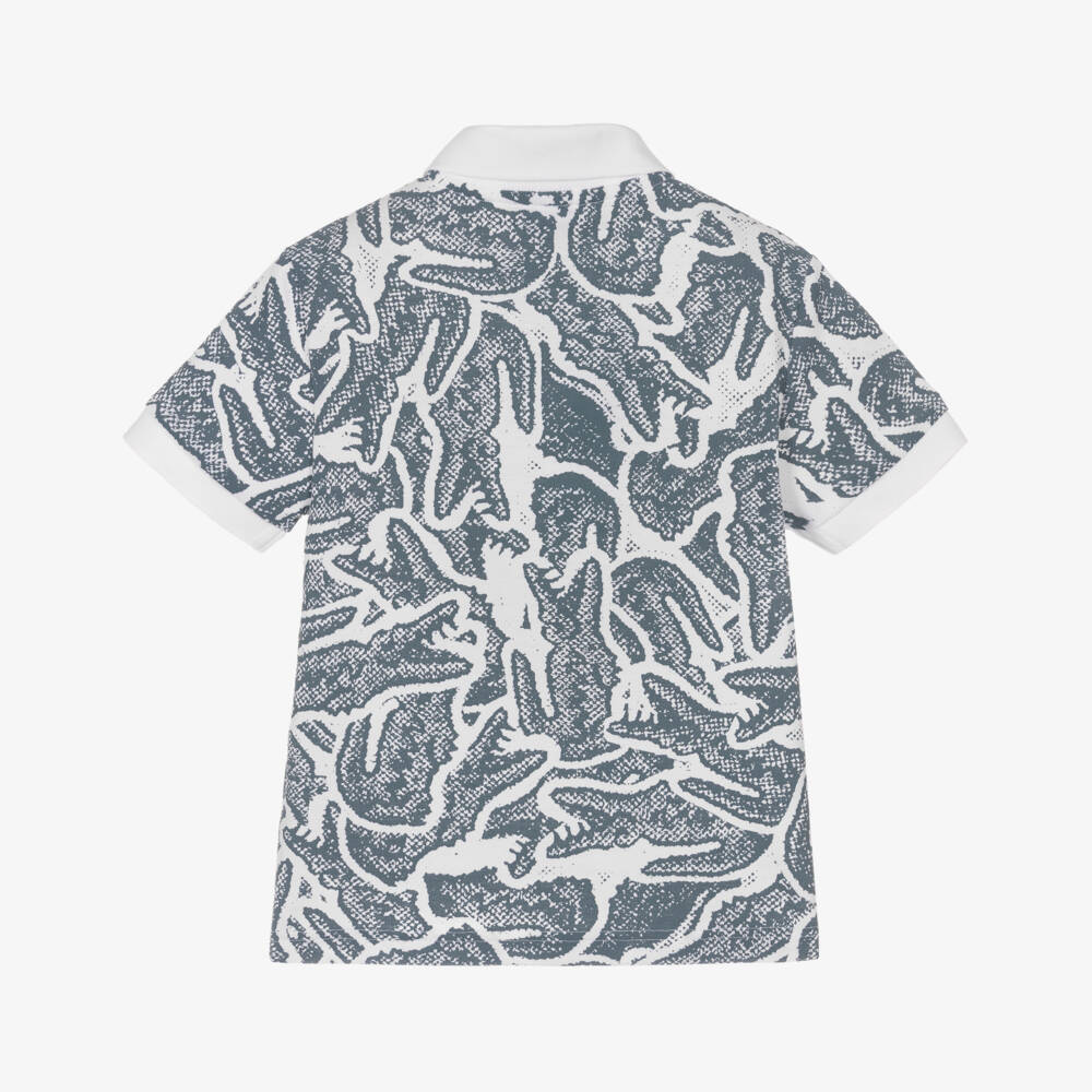 Lacoste-Boys Piqué Polo with Crocodile Charm | Childrensalon Outlet