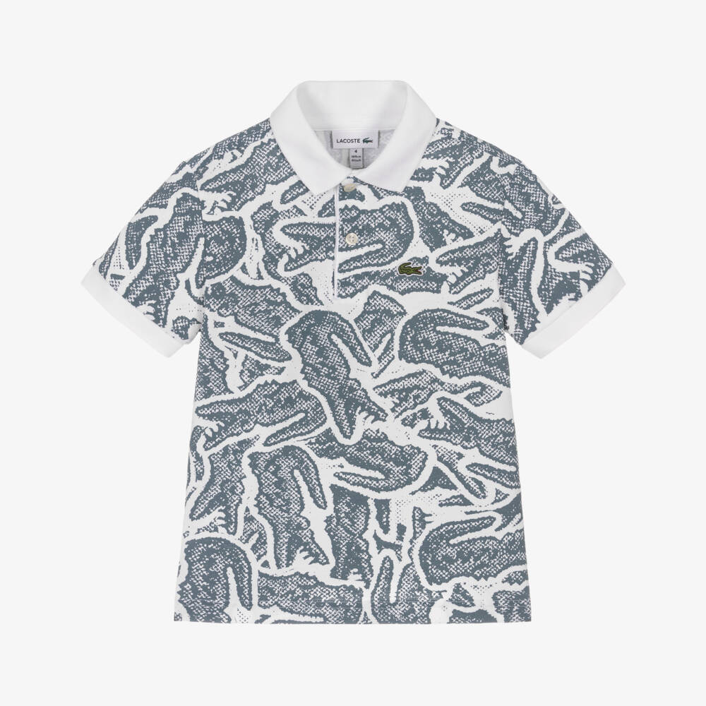 Lacoste-قميص بولو بيكيه للأولاد مع سحر التمساح | Childrensalon Outlet