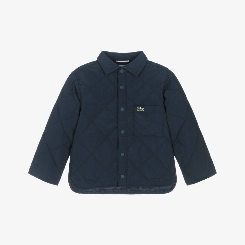 Lacoste-Boys Quilted Navy Outerwear | Childrensalon Outlet