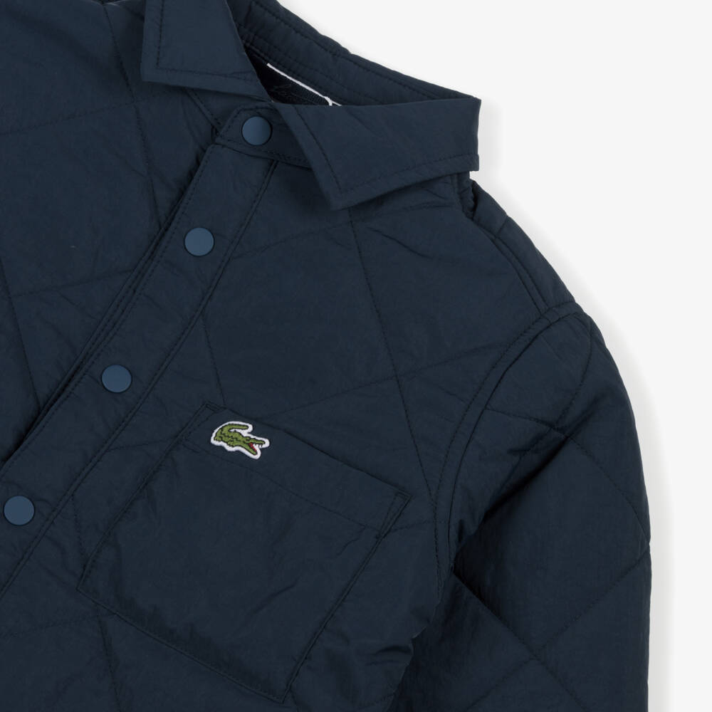 Lacoste-Boys Quilted Navy Outerwear | Childrensalon Outlet