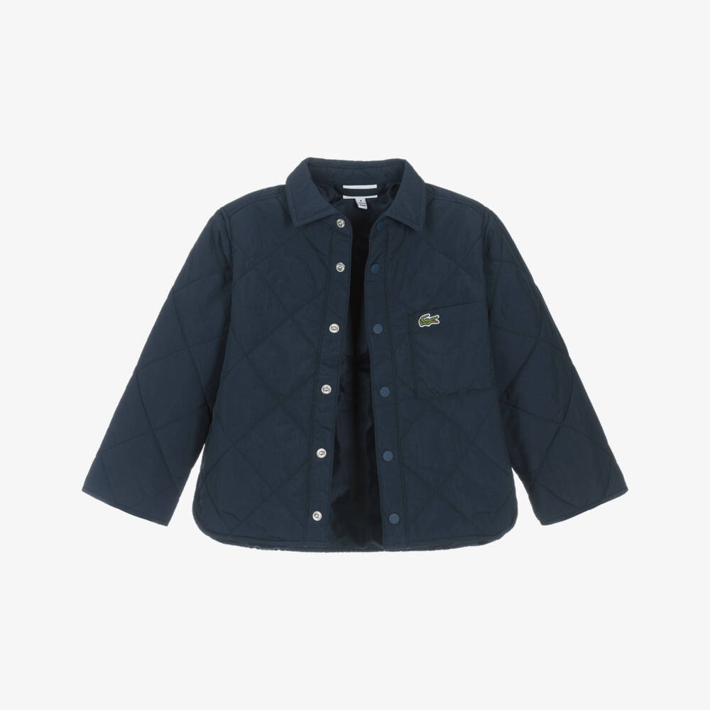 Lacoste-Boys Quilted Navy Outerwear | Childrensalon Outlet