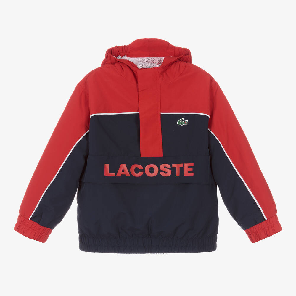 Lacoste - Boys Red & Blue Track Jacket | Childrensalon