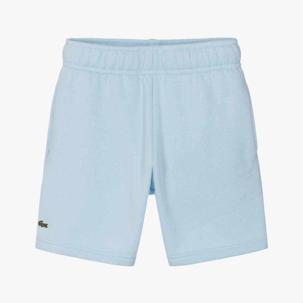 Lacoste-Boys Sky Blue Knit Shorts | Childrensalon Outlet