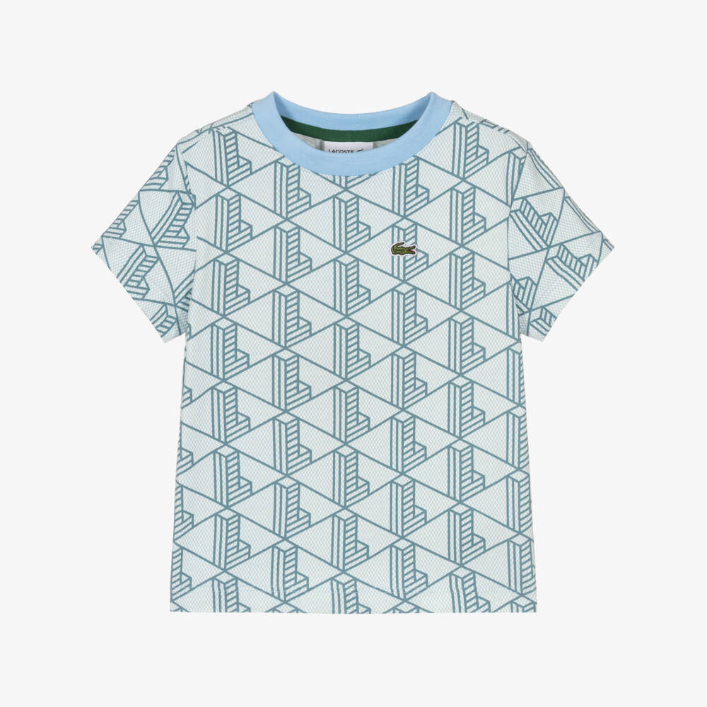 Lacoste-Boys Sky Monogram Cotton Tee | Childrensalon Outlet