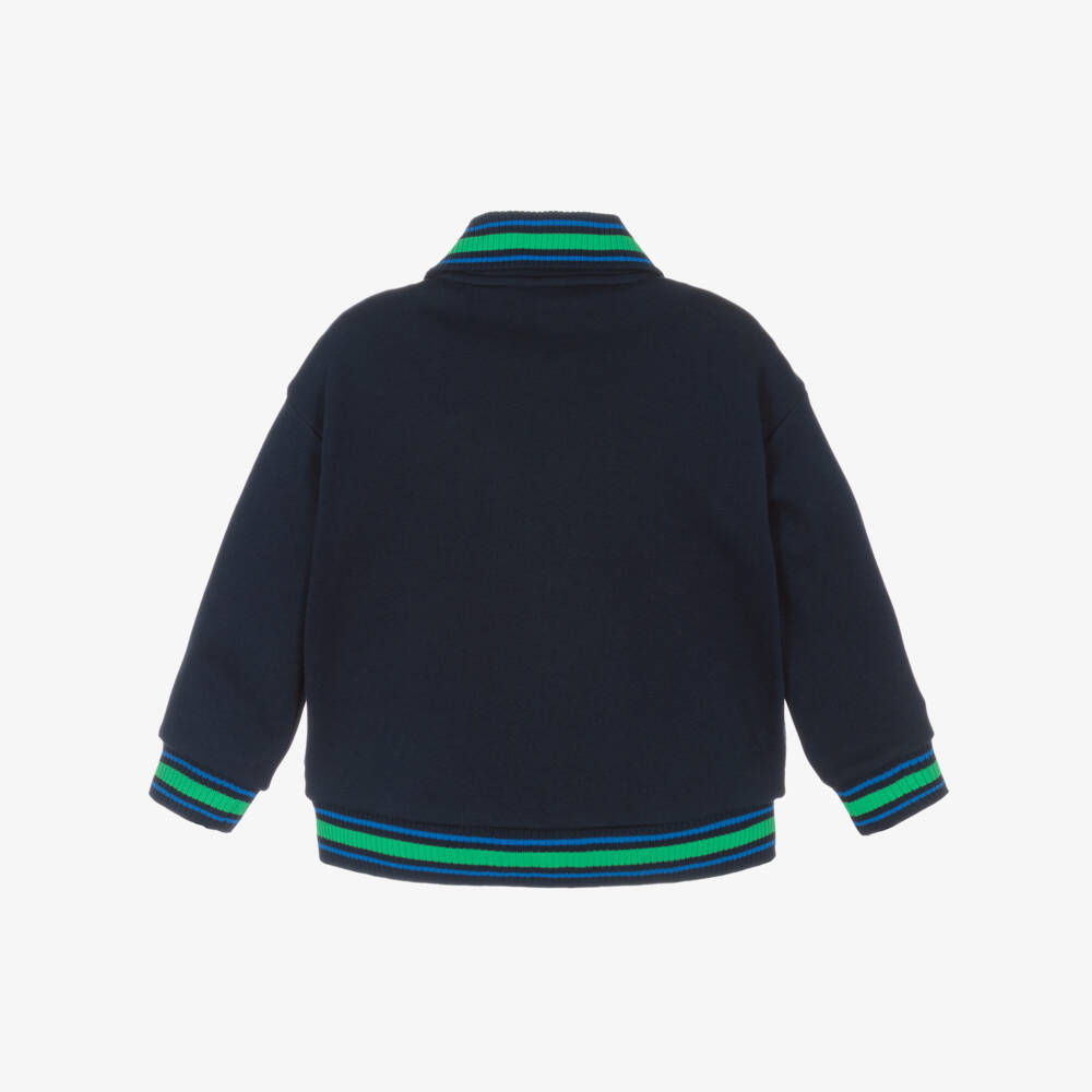 Lacoste-Boys Sporty Blue Cotton Jacket | Childrensalon Outlet