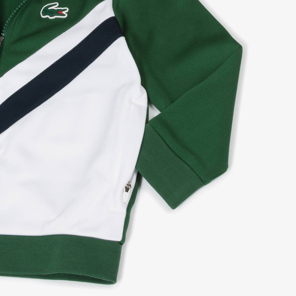 Lacoste-Boys Sporty Green Tracksuit Set | Childrensalon Outlet