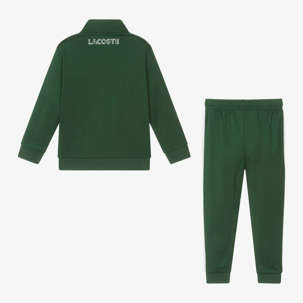Lacoste-Boys Sporty Green Tracksuit Set | Childrensalon Outlet