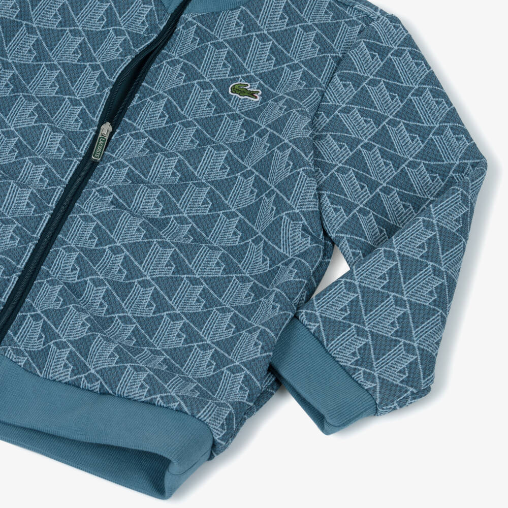Lacoste-Boys Stylish Blue Jacquard Jacket | Childrensalon Outlet