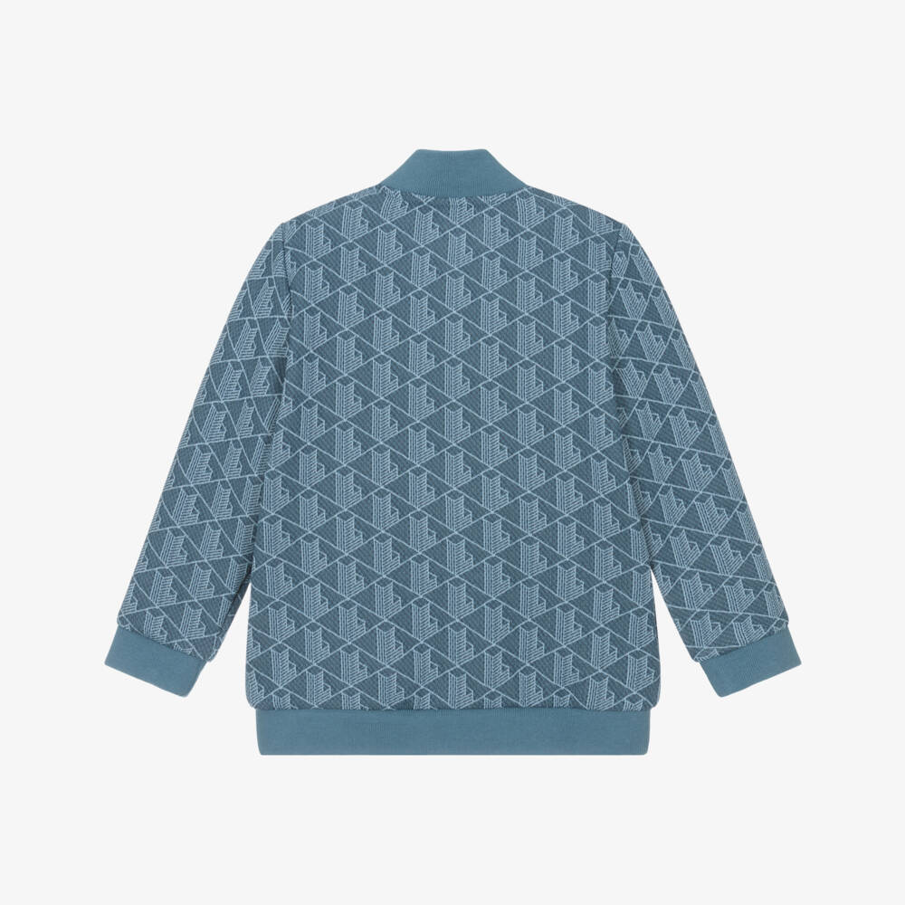 Lacoste-Boys Stylish Blue Jacquard Jacket | Childrensalon Outlet