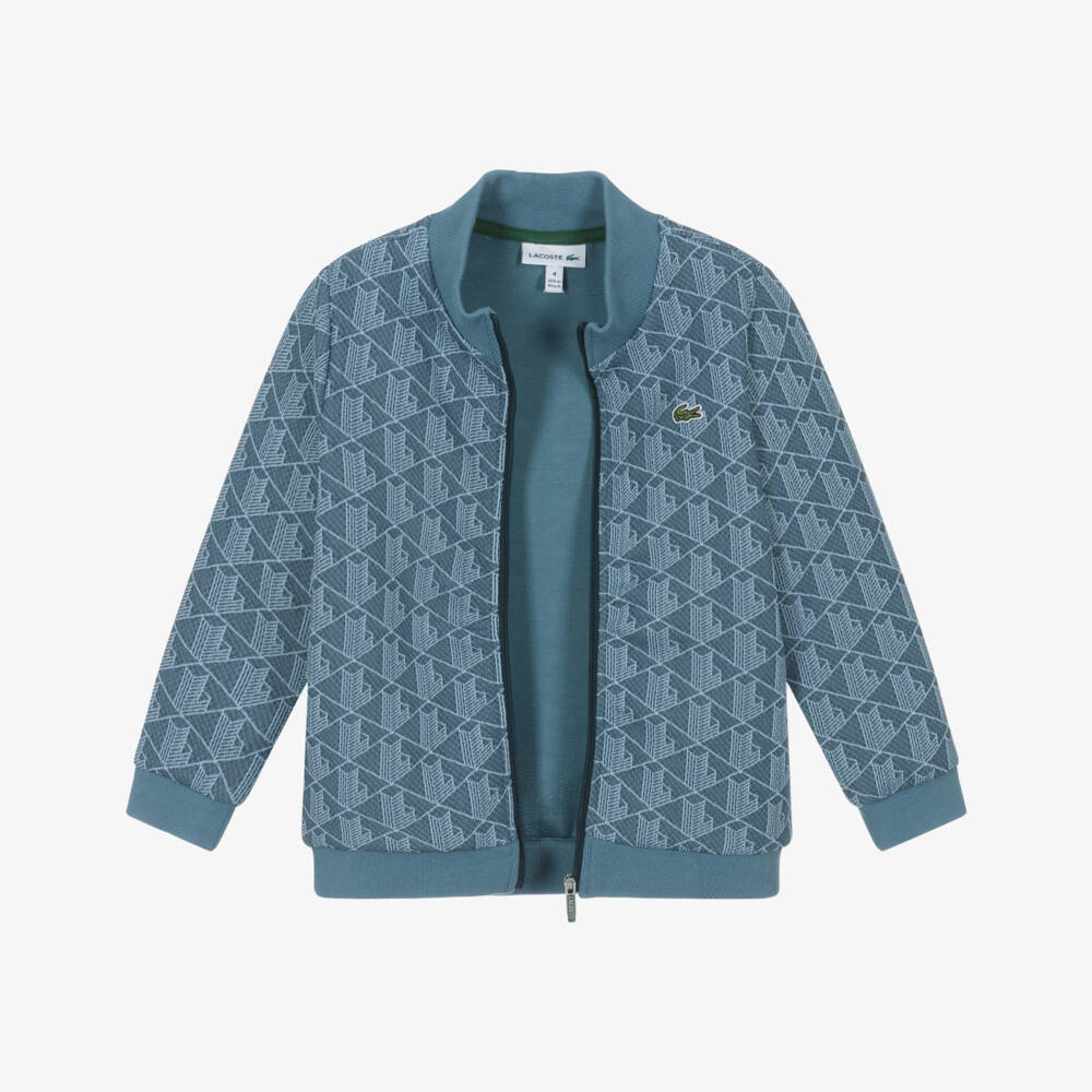 Lacoste-Boys Stylish Blue Jacquard Jacket | Childrensalon Outlet