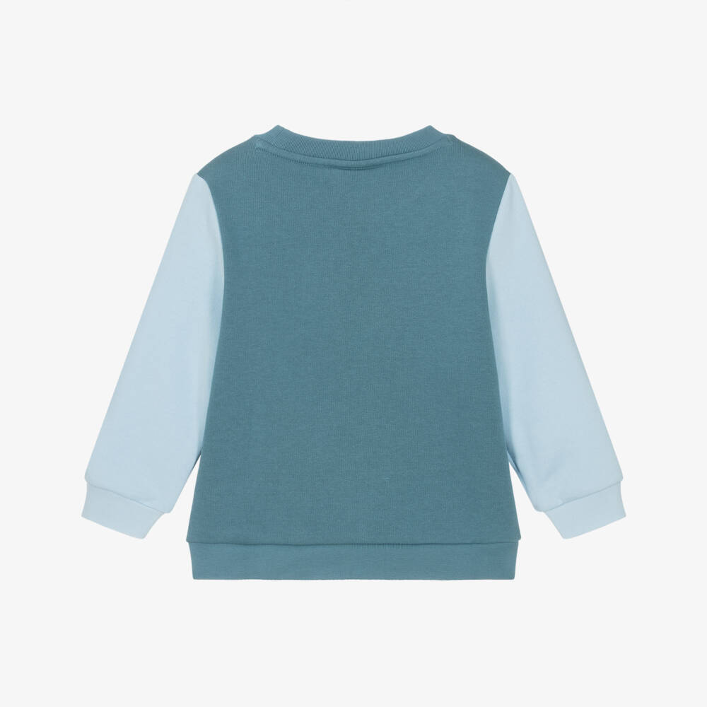 Lacoste-Boys Vibrant Blue Cotton Block Sweater | Childrensalon Outlet