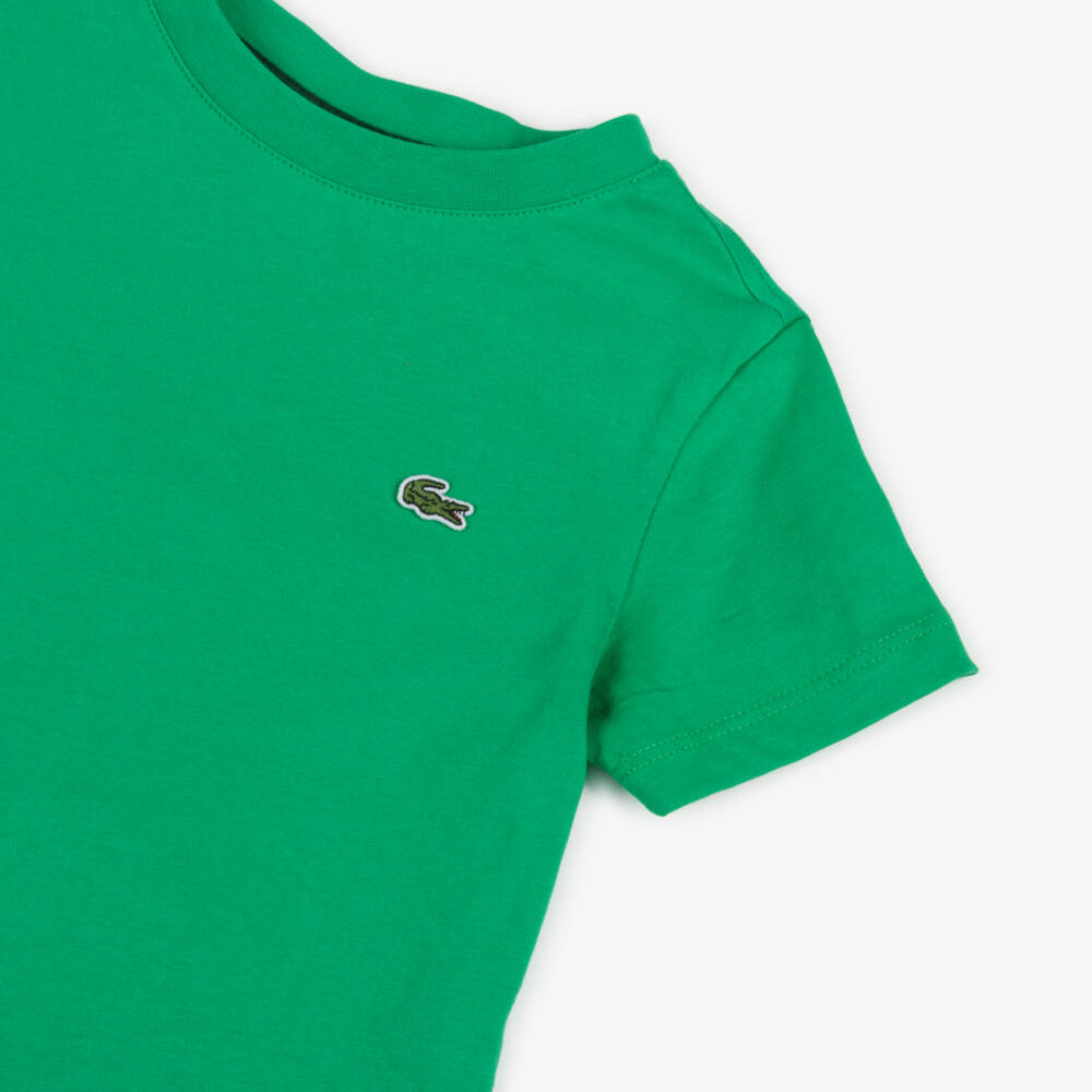 Lacoste-Boys Vibrant Crocodile Cotton Tee | Childrensalon Outlet