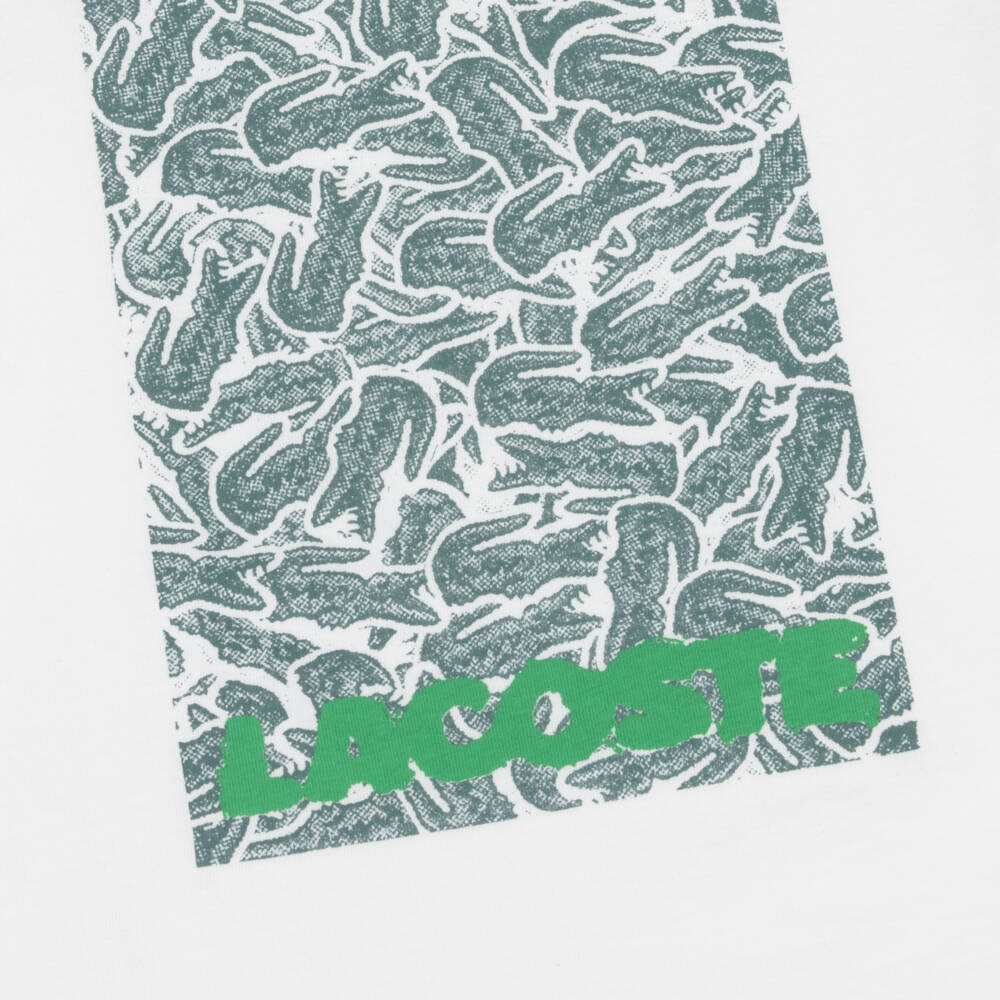 Lacoste-Boys White Soft Cotton Tee | Childrensalon Outlet