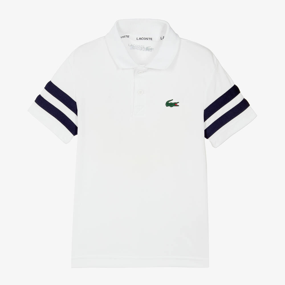 White lacoste polo t shirt cheap