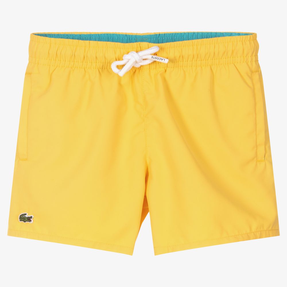 Lacoste - Boys Yellow Swim Shorts | Childrensalon