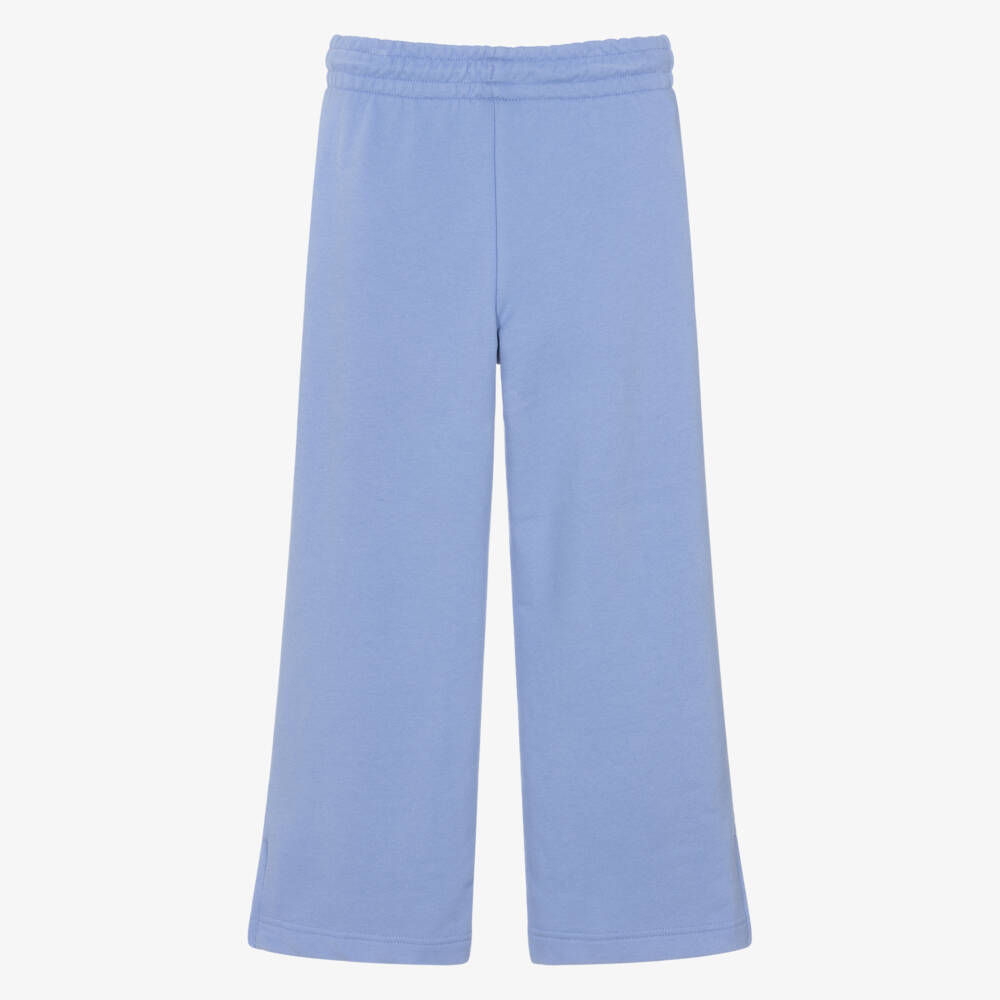 Lacoste-Girls Blue Wide-Leg Drawstring Joggers | Childrensalon Outlet