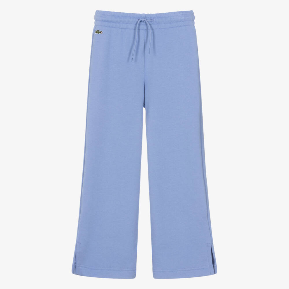 Lacoste-Girls Blue Wide-Leg Drawstring Joggers | Childrensalon Outlet