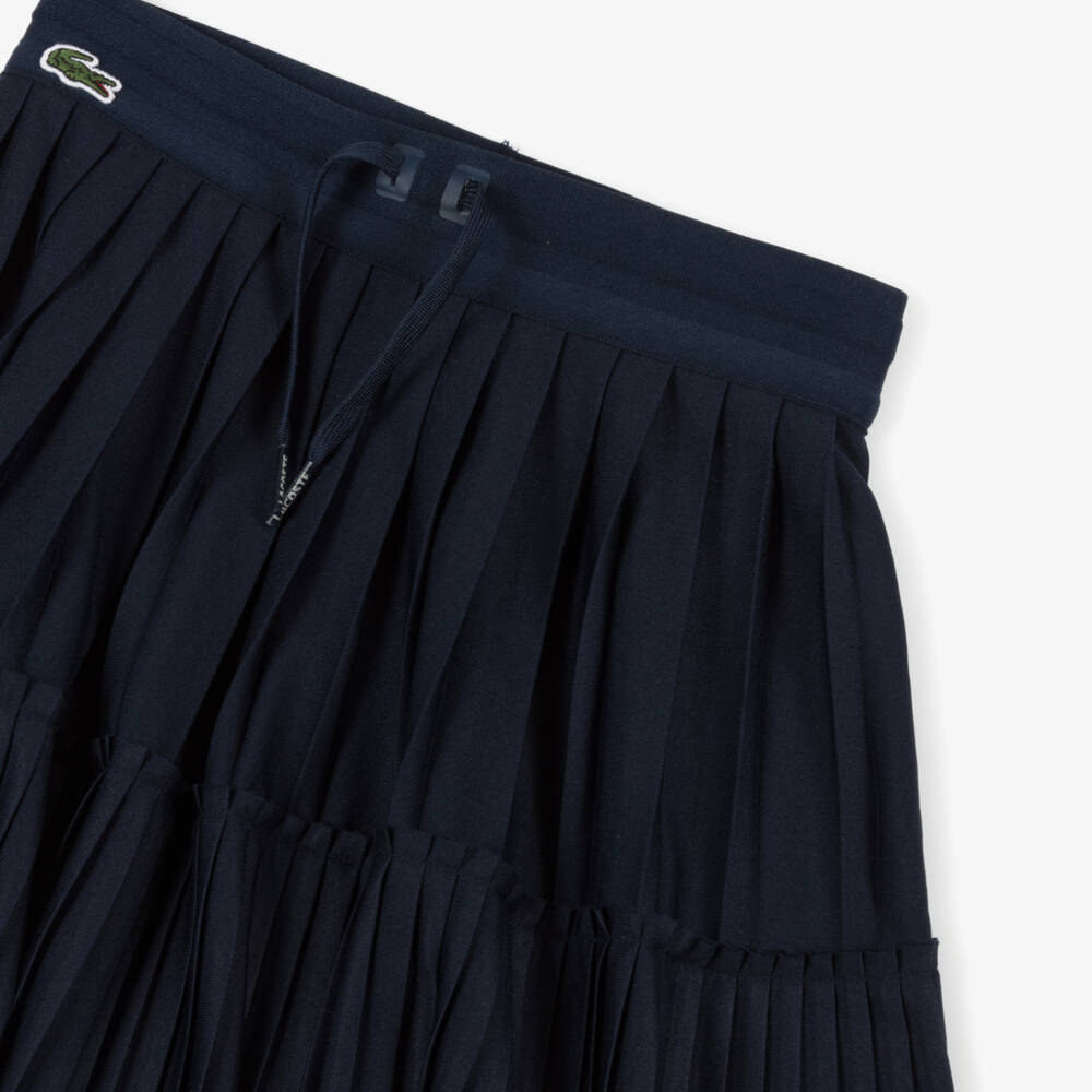 Lacoste-Girls Elegant Navy Pleated Skirt | Childrensalon Outlet